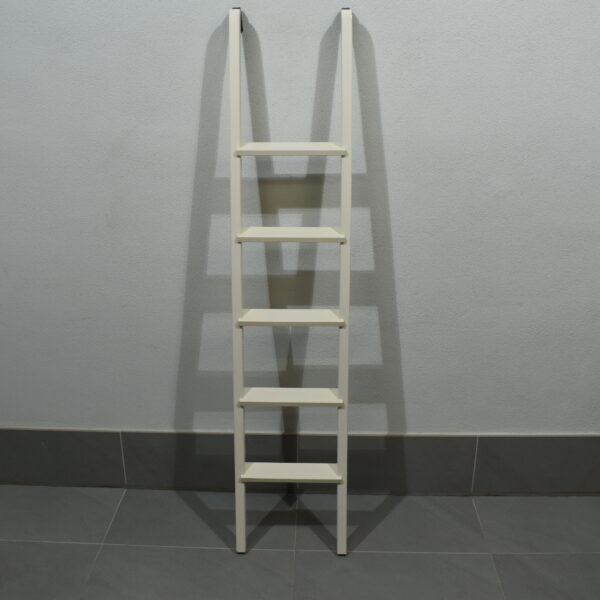 Hubbett-Einhängeleiter Holzoptik; weiß