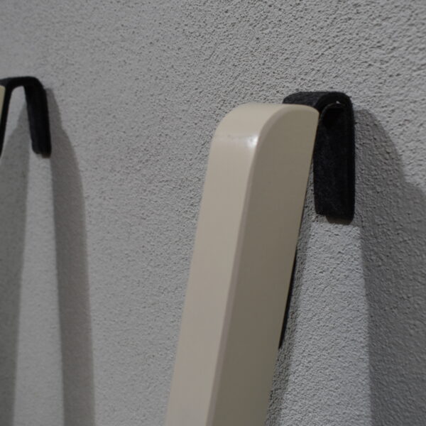 Hubbett-Einhängeleiter Holzoptik; weiß