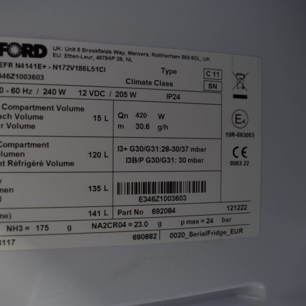 Thetford Kühlschrank Model Nr.: REFR N4141E