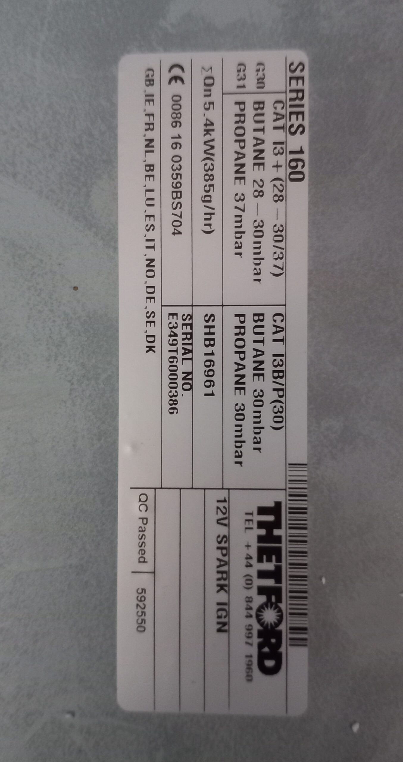 Thetford Gaskocher Serie 160 SHB 16961