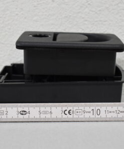 Griffmuldenschloss/Türgriff 85x122mm; schwarz