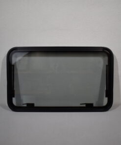 Mekuwa Echtglas Ausstellfenster 1000x600mm; schwarz