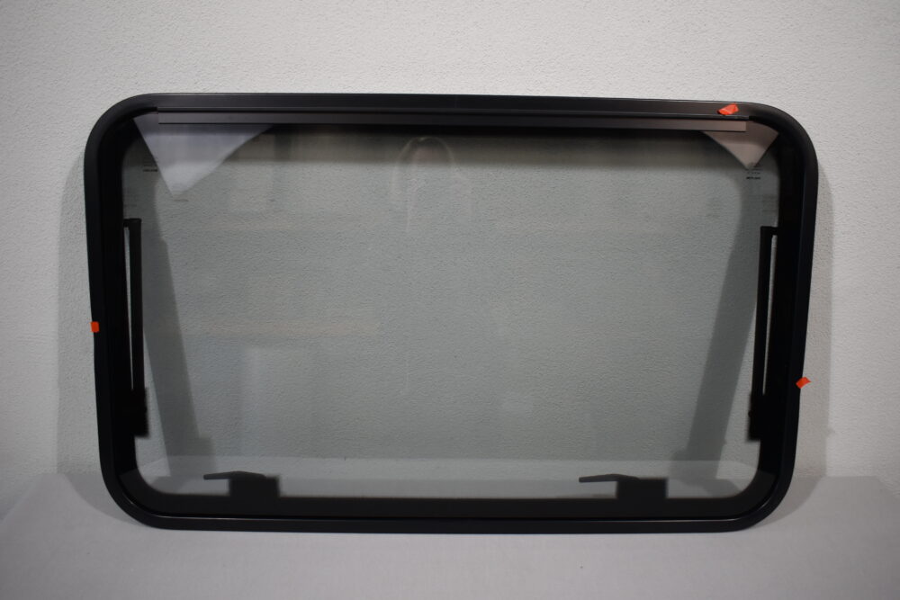 Mekuwa Echtglas Ausstellfenster 1000x600mm; schwarz