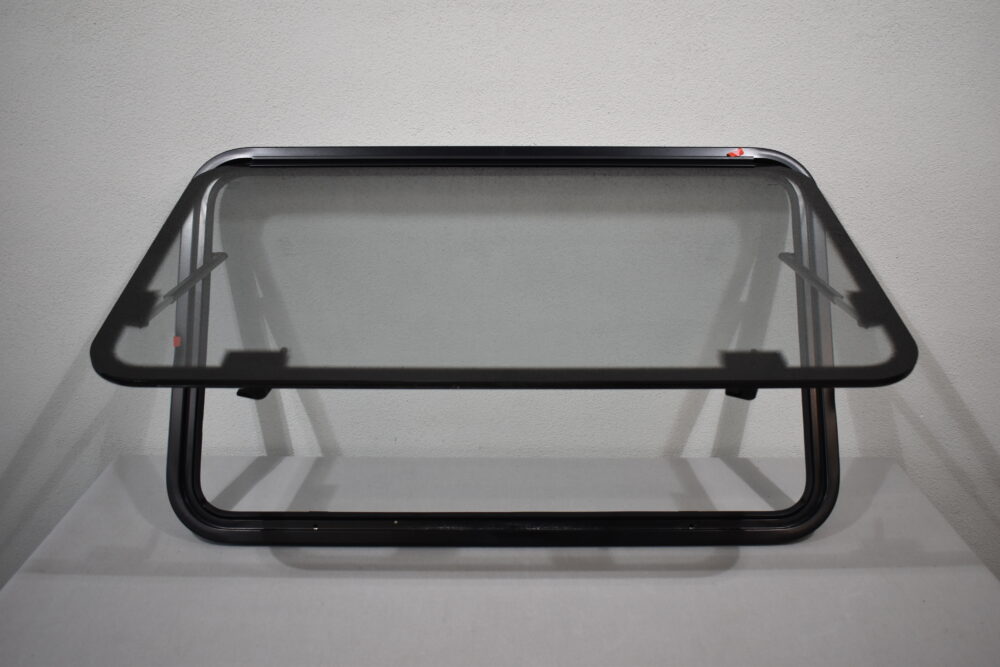 Mekuwa Echtglas Ausstellfenster 1000x600mm; schwarz