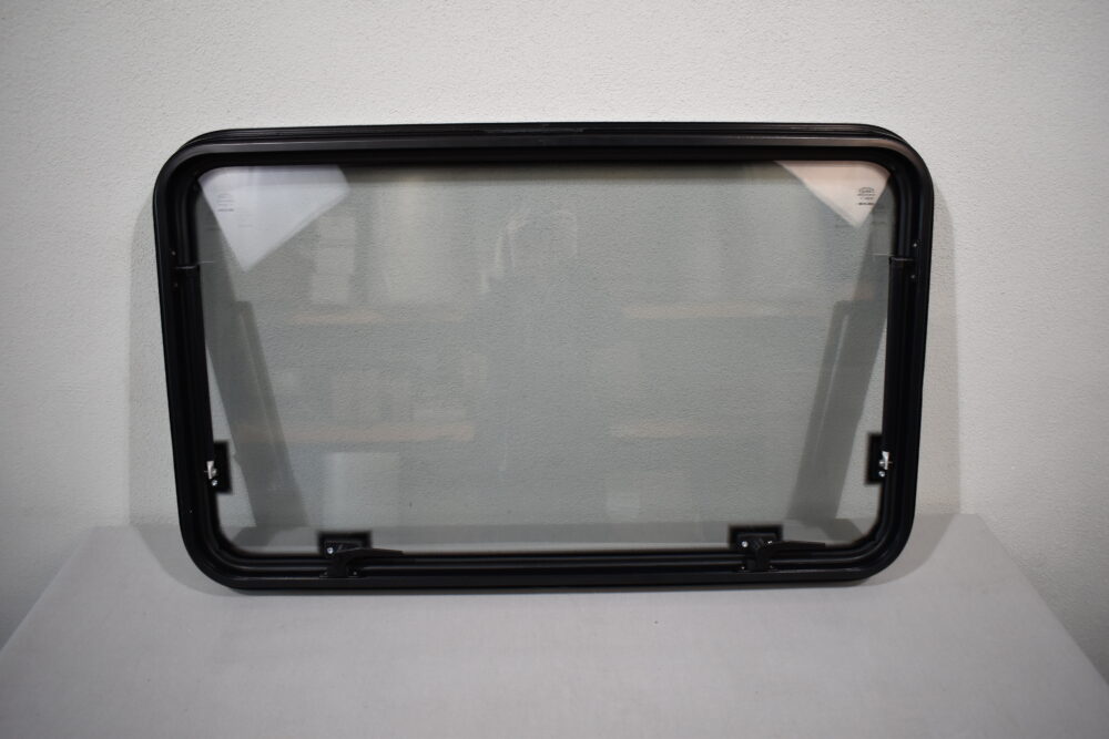 Mekuwa Echtglas Ausstellfenster 1000x600mm; schwarz