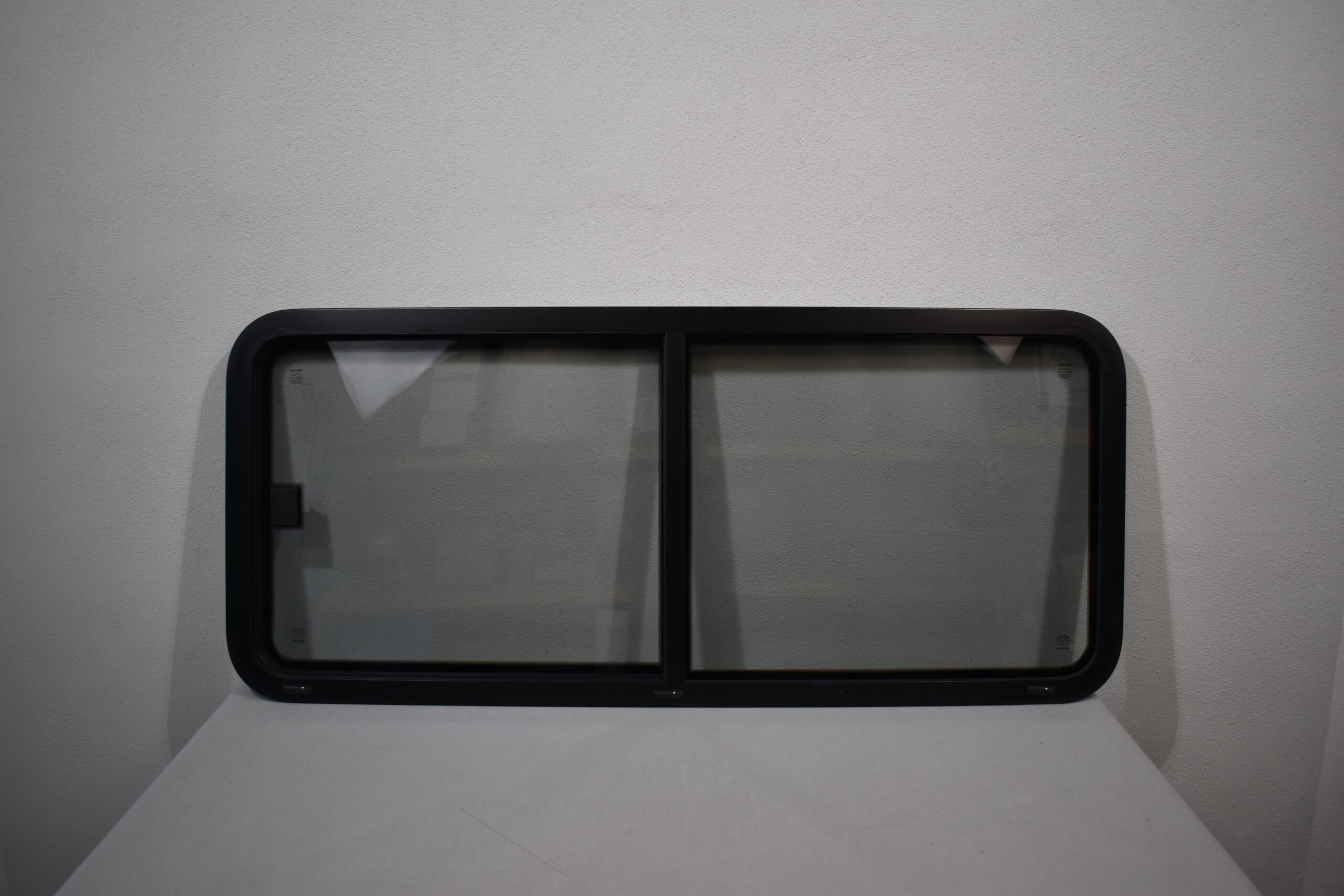 Mekuwa Echtglas Schiebefenster 1400x600mm; schwarz