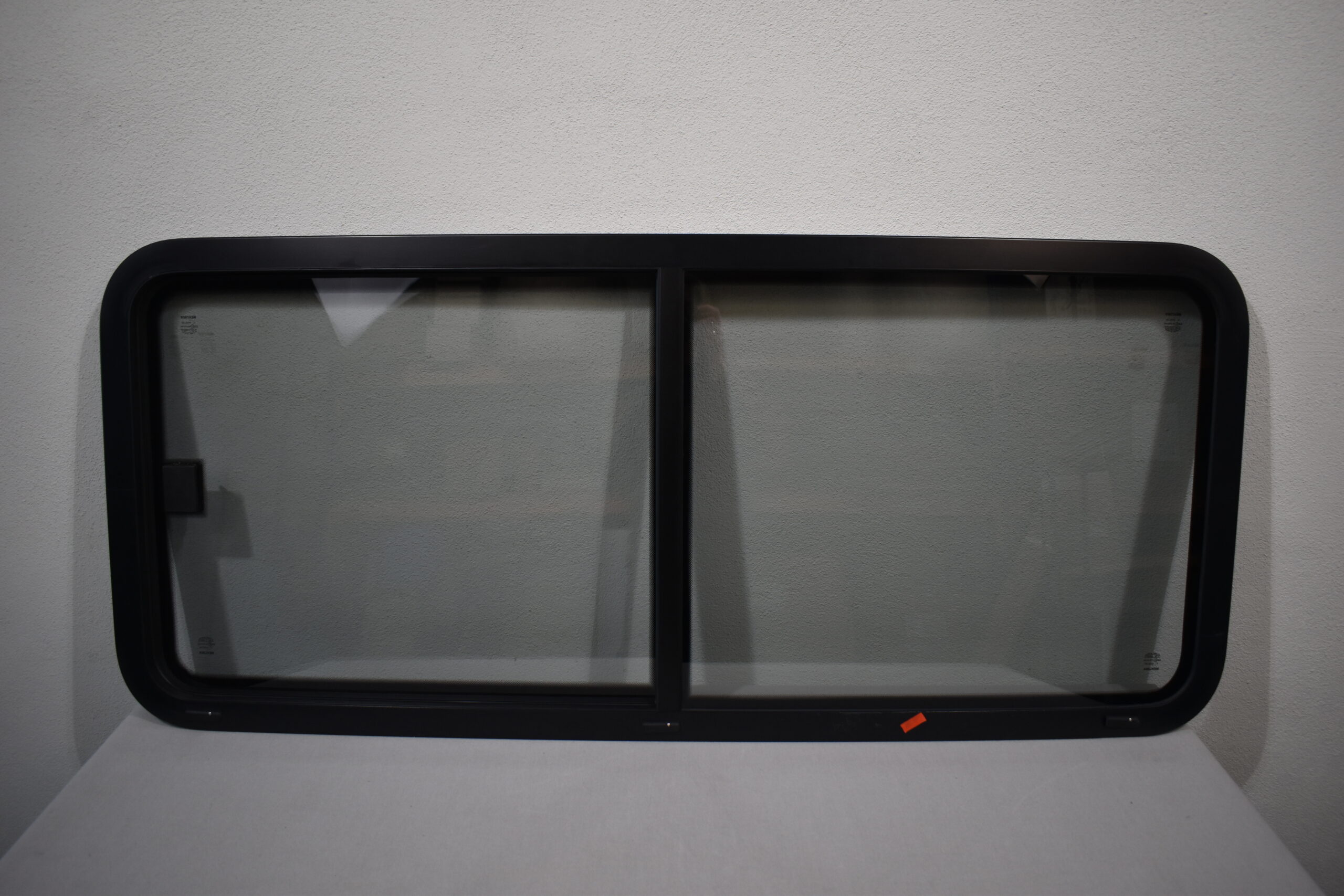 Mekuwa Echtglas Schiebefenster 1400x600mm; schwarz