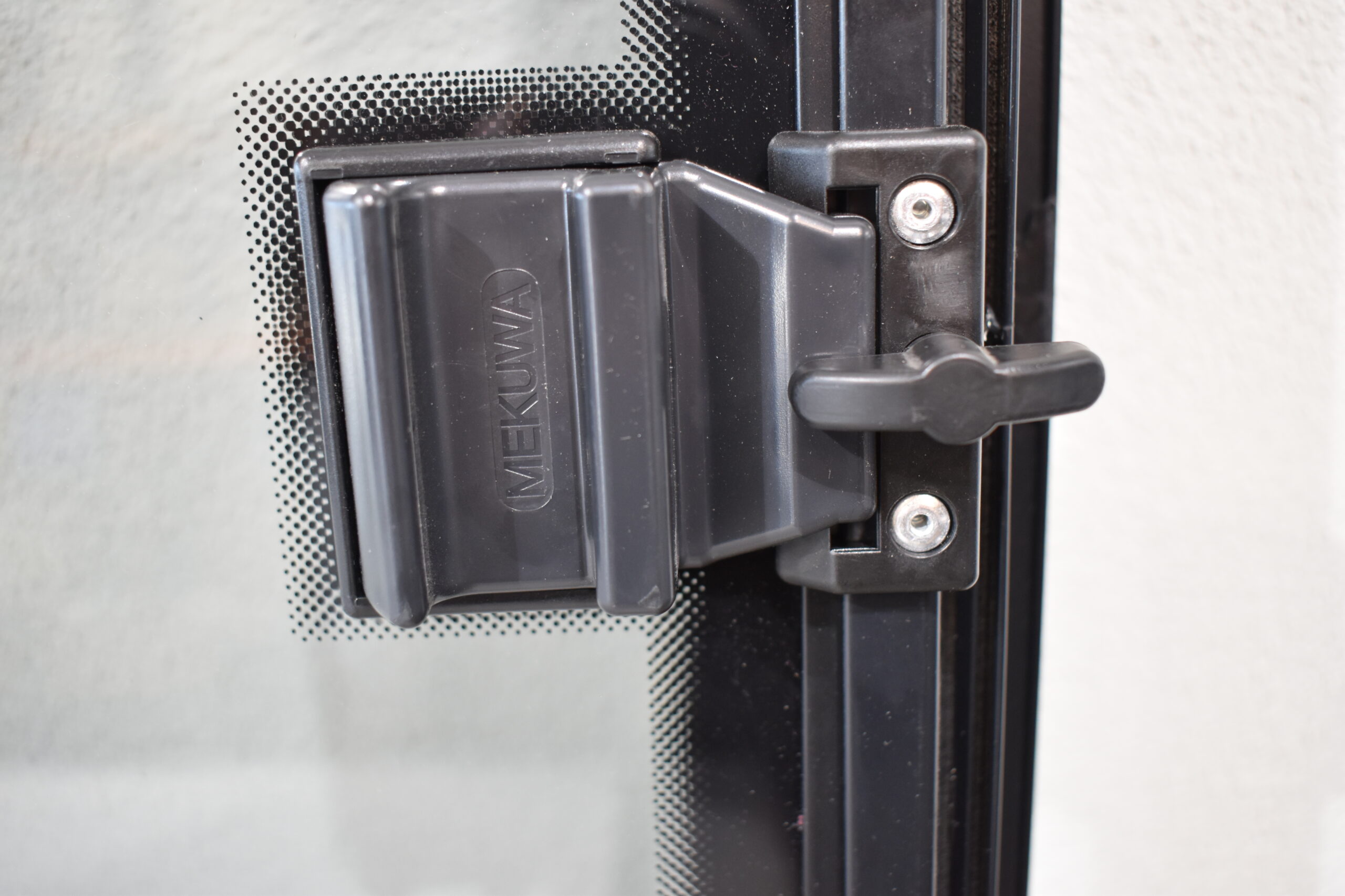 Mekuwa Echtglas Schiebefenster 1400x600mm; schwarz