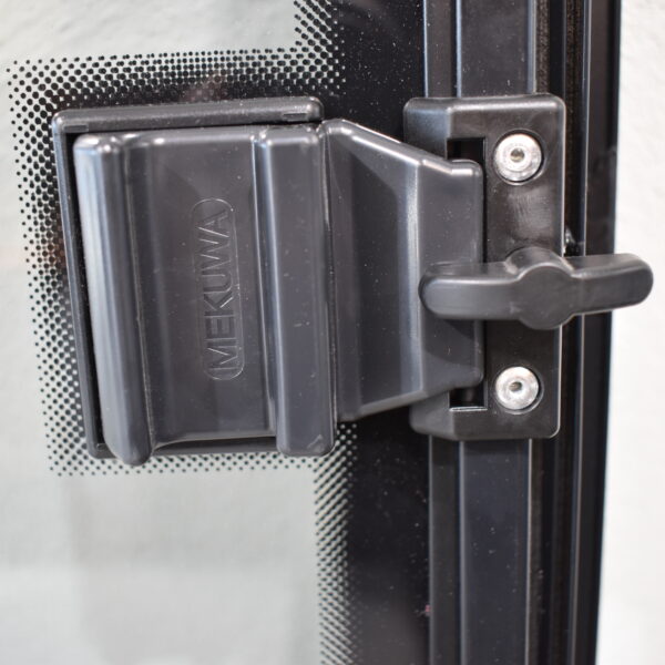 Mekuwa Echtglas Schiebefenster 1400x600mm; schwarz