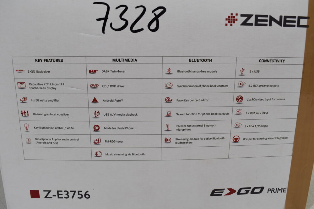 Zenec Z-E3756 Navi für Fiat Ducato