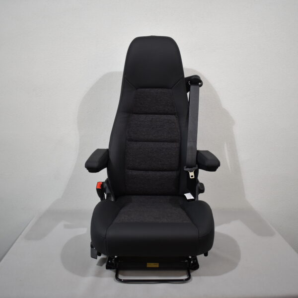 Aguti Fahrersitz Gis-Lounge F; schwarz (Kunstleder)/grau (Stoff)