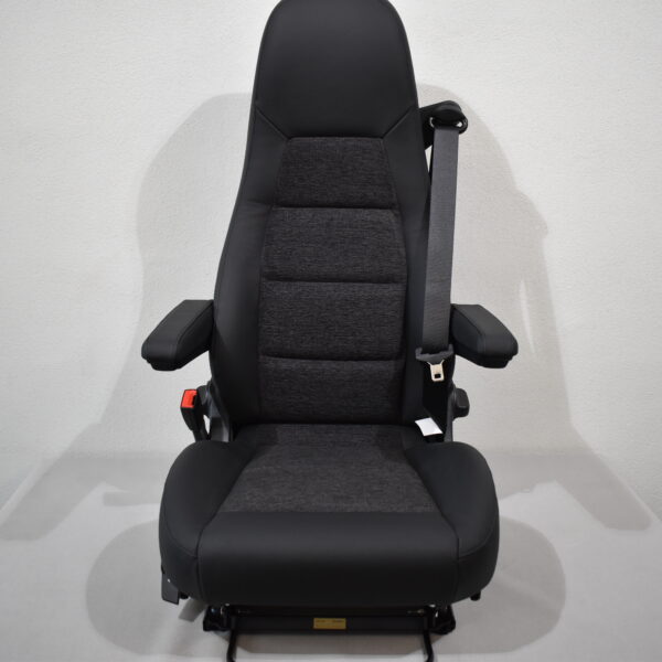 Aguti Fahrersitz Gis-Lounge F; schwarz (Kunstleder)/grau (Stoff)