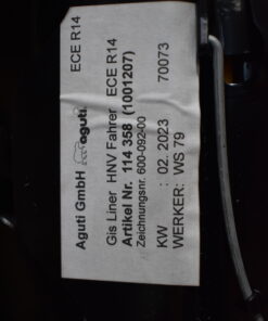 Aguti Fahrersitz Gis-Lounge F; schwarz (Kunstleder)/grau (Stoff)