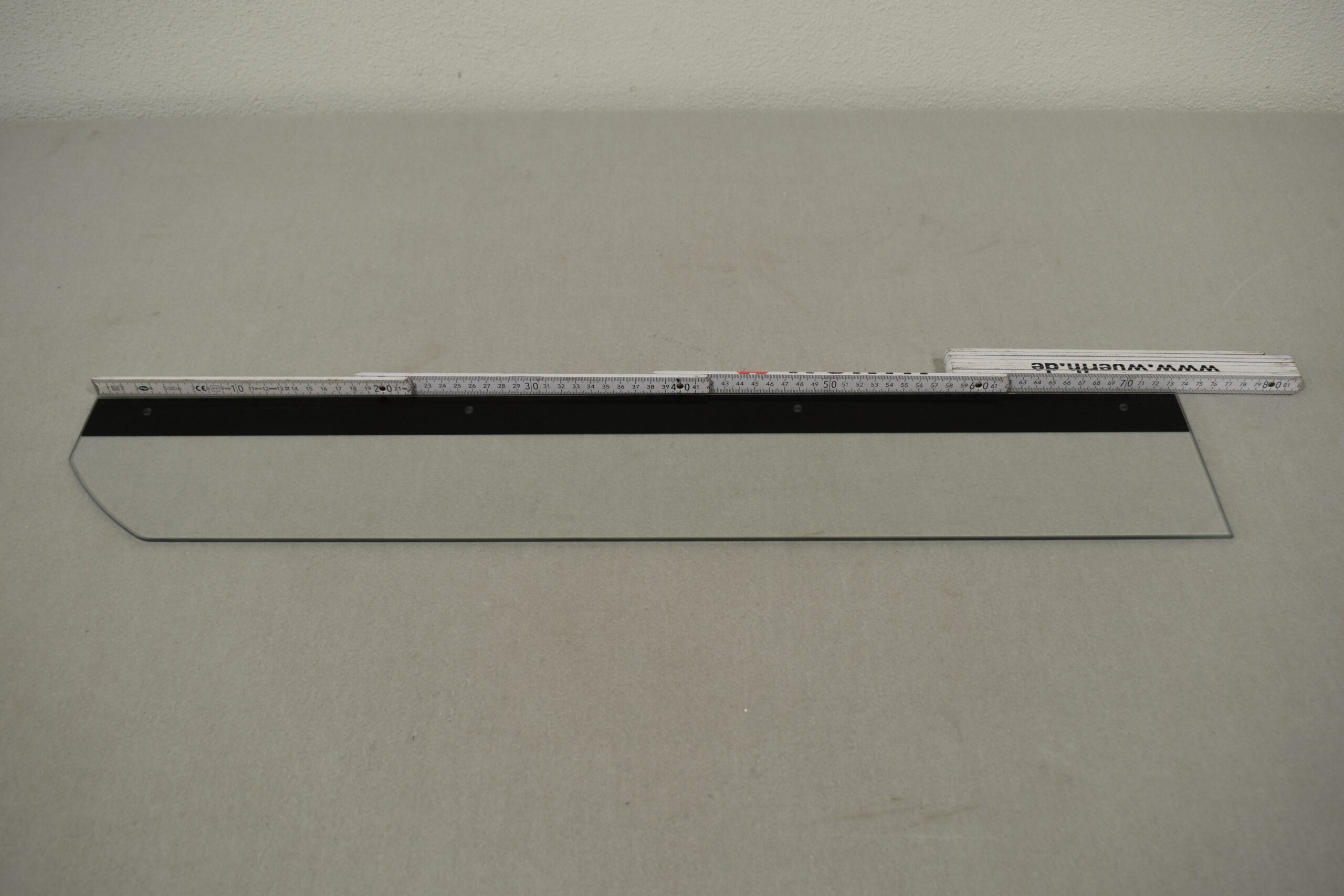 Einlegeboden Glas; schwarz 735x730mm