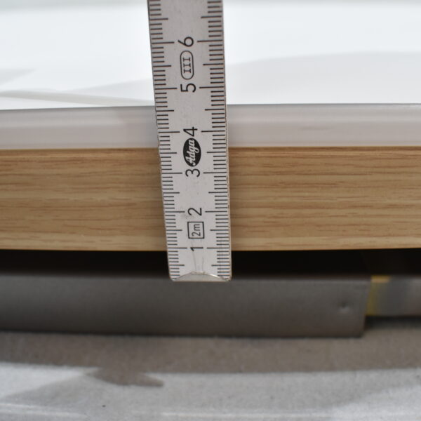 Tischplatte 94x700x660mm; weiß/hell Ahorn