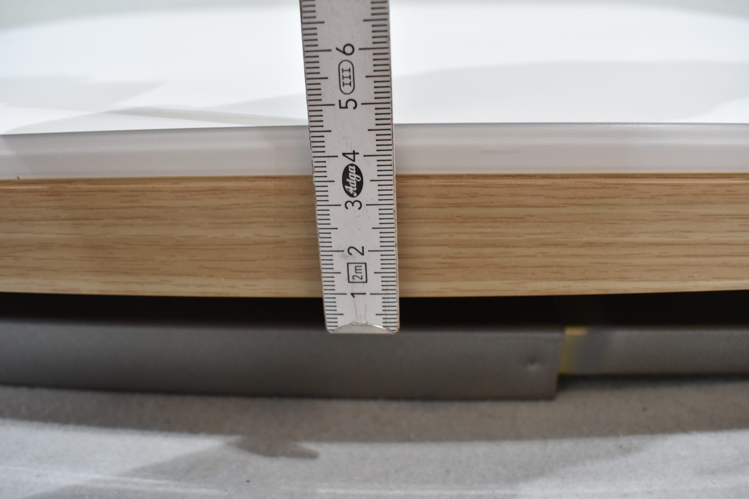 Tischplatte 94x700x660mm; weiß/hell Ahorn