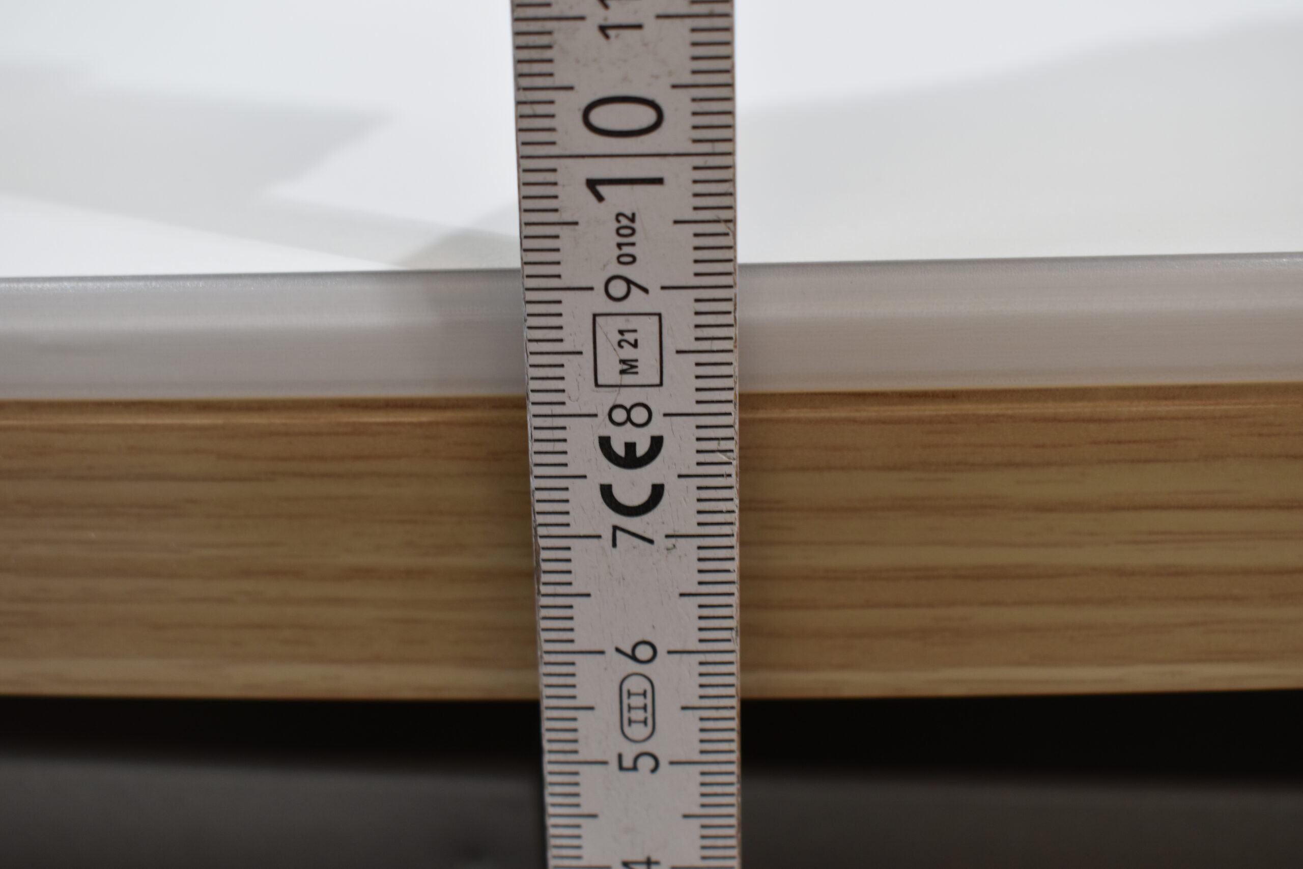 Tischplatte 94x700x660mm; weiß/hell Ahorn