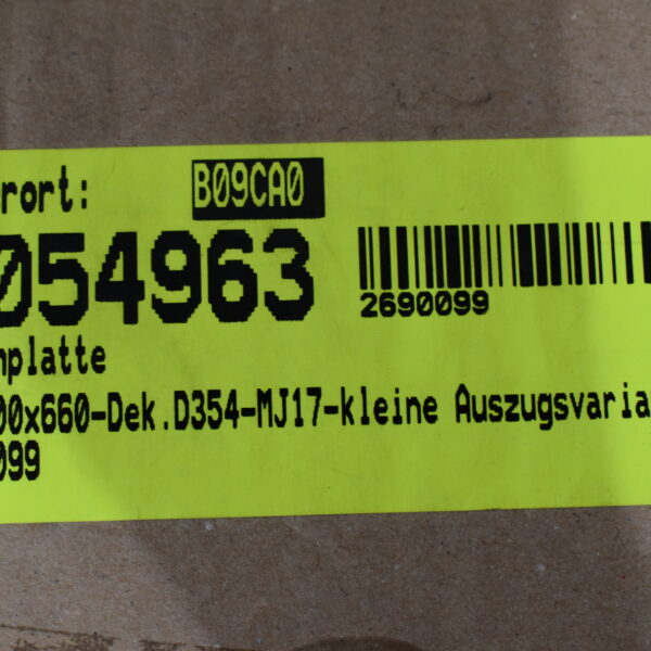 Tischplatte 94x700x660mm; weiß/hell Ahorn