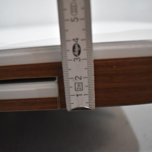 Tischplatte 39x870x640mm; weiß/dunkel braun