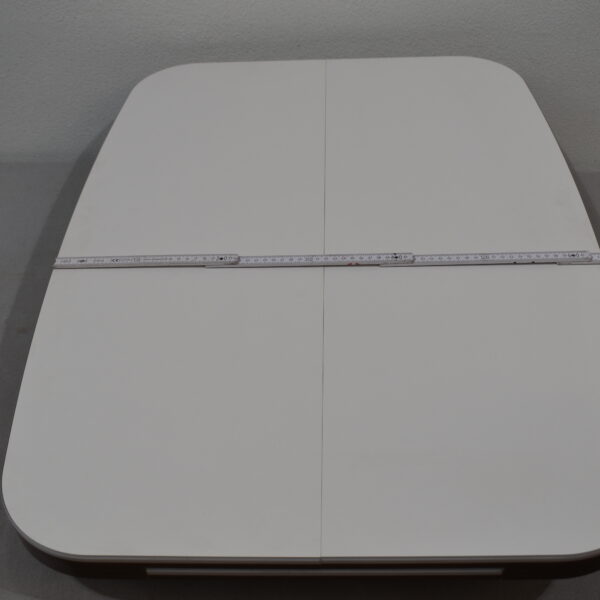 Tischplatte 39x870x640mm; weiß/dunkel braun