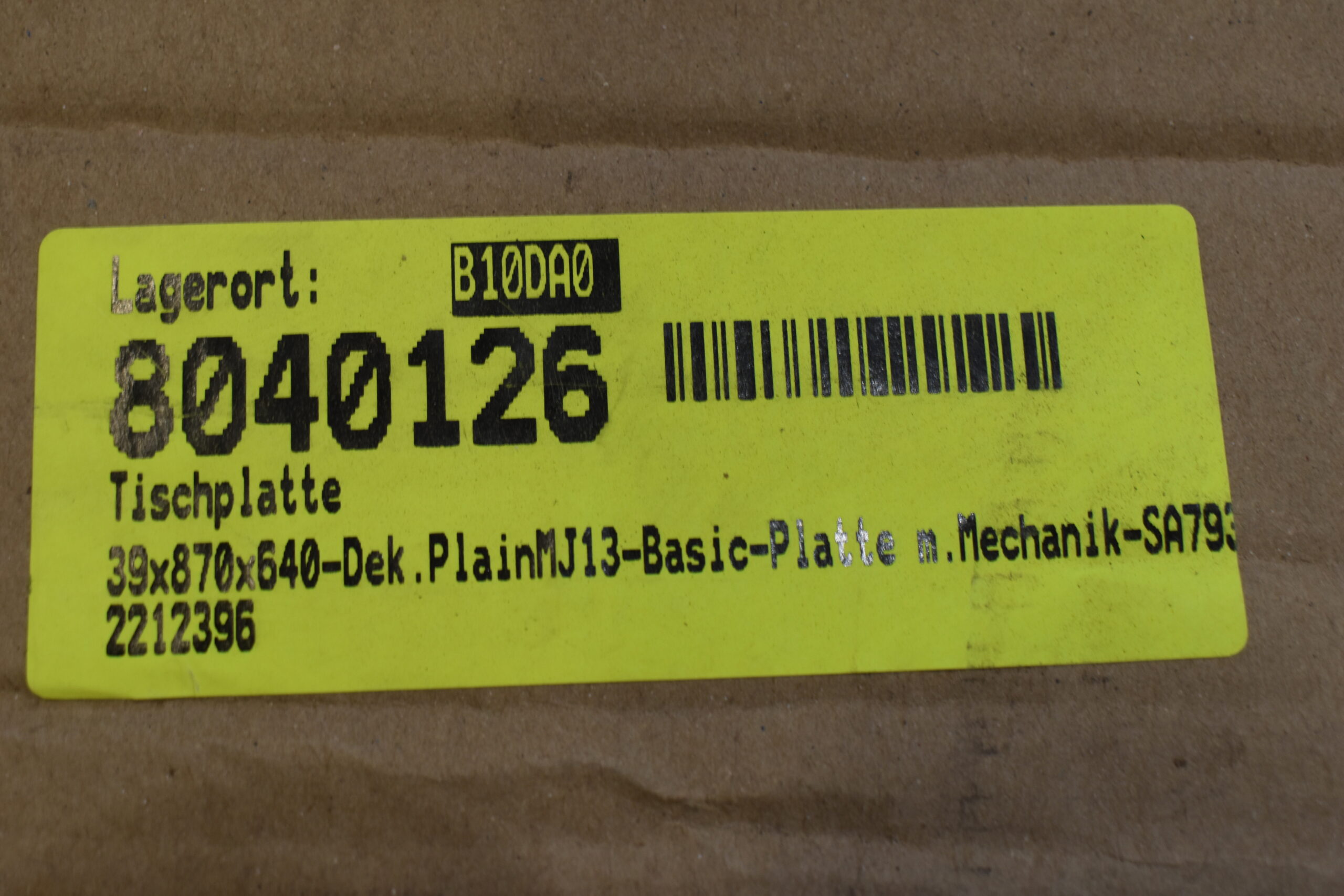 Tischplatte 39x870x640mm; weiß/dunkel braun