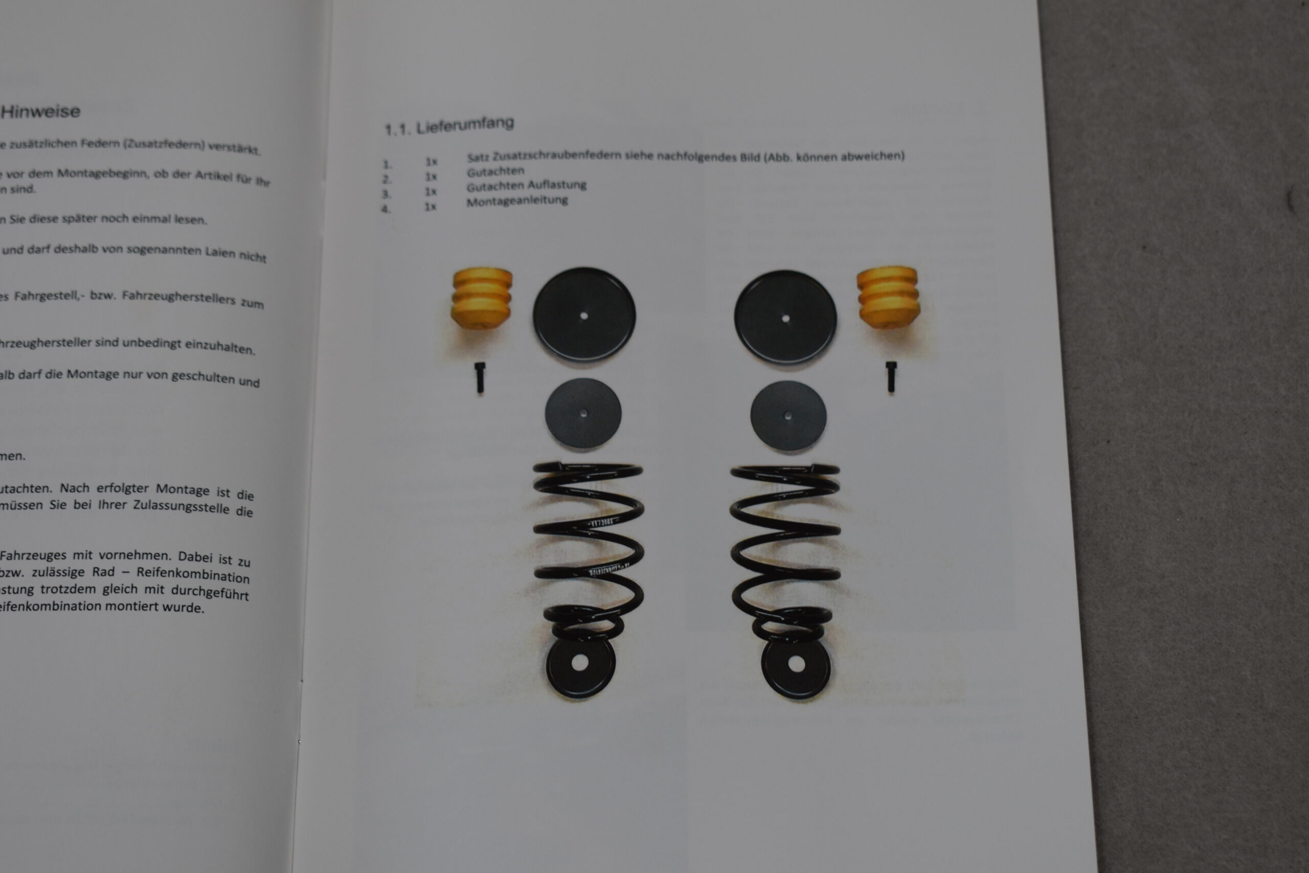 Zusatzschraubenfeder Montagesatz Hinterachse für Fiat Ducato; Citroen Jumper; Peugeot Boxer
