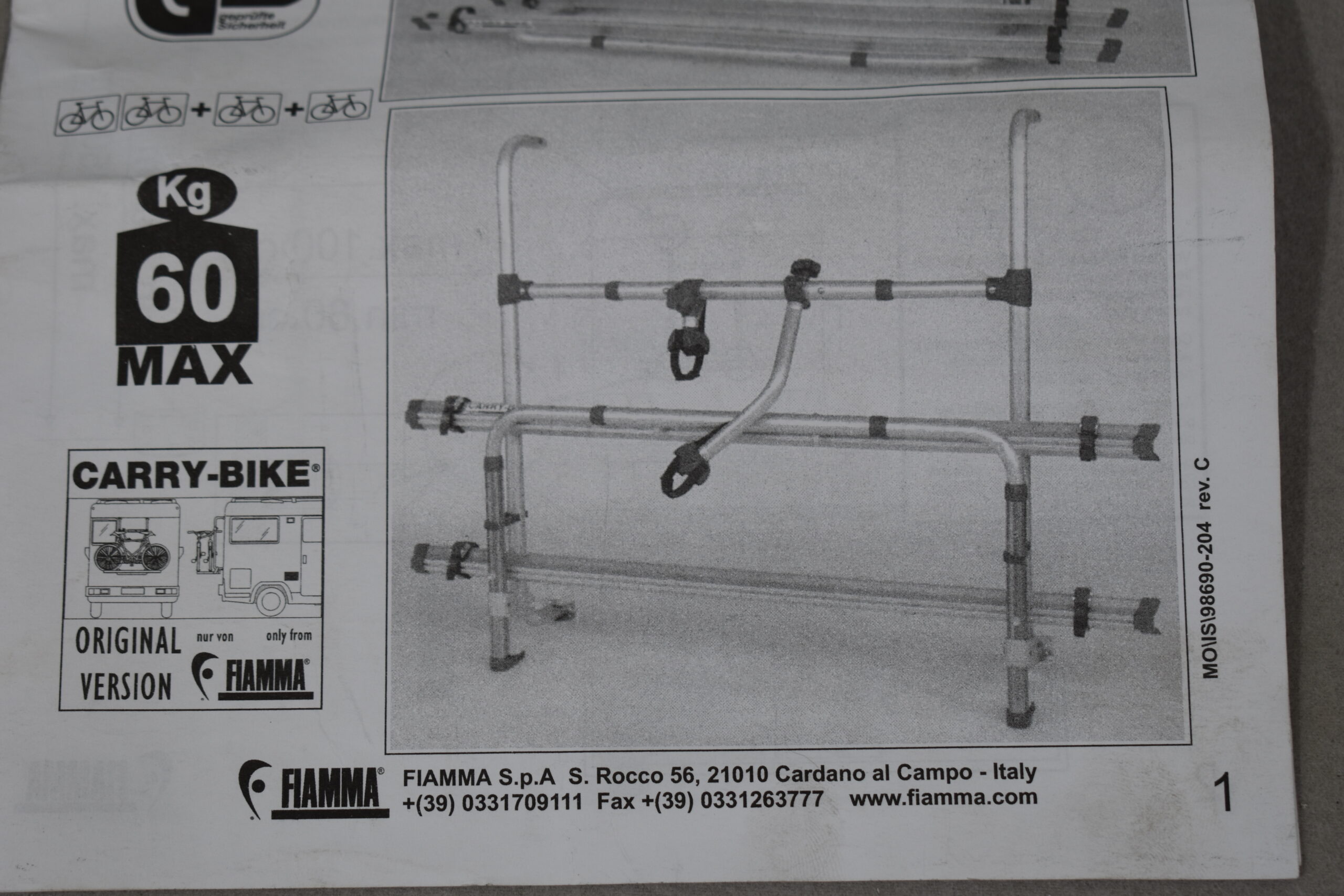 Fiamma Fahrradträger Carry-Bike Pro Max