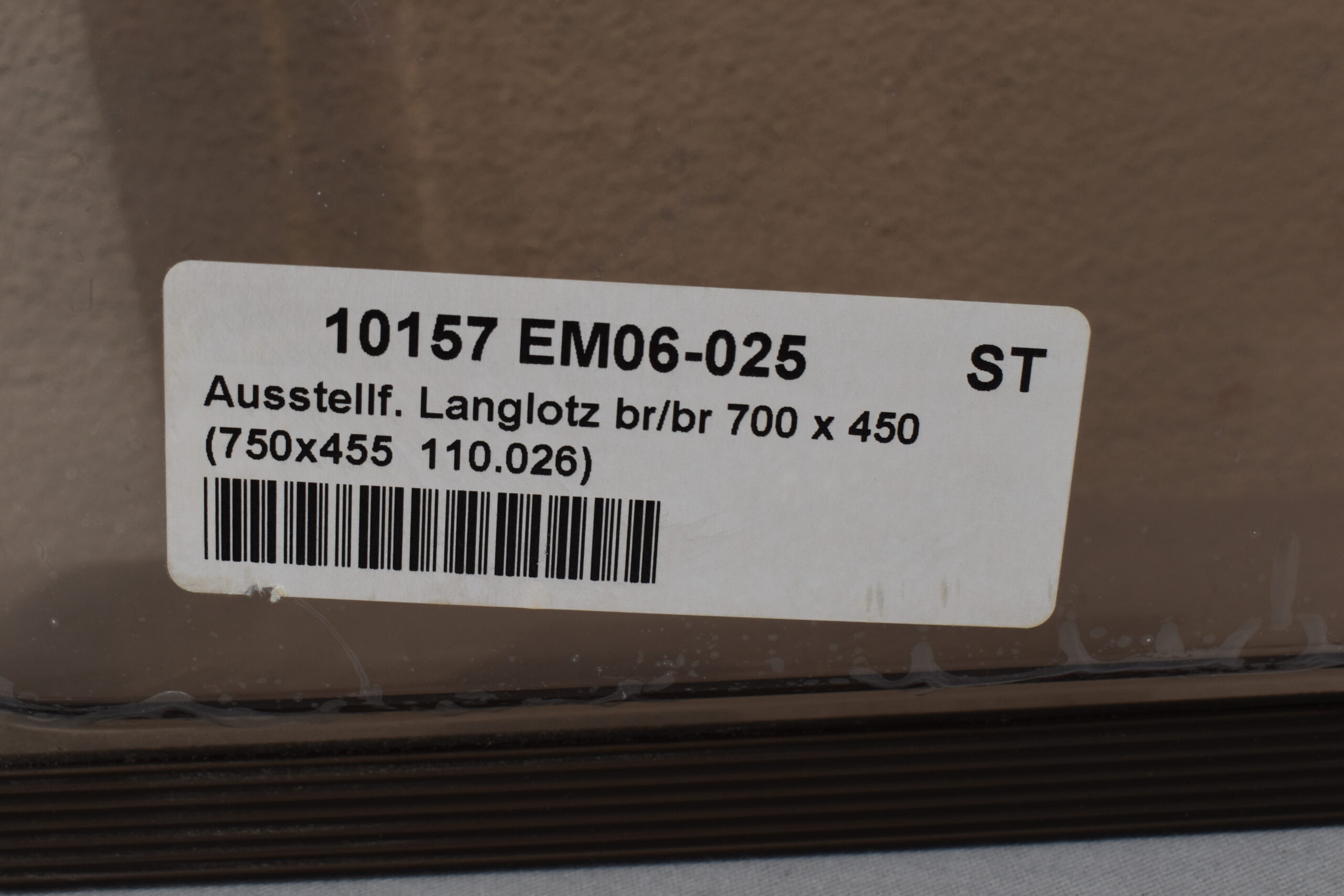 Langlotz Ausstellscheibe 700x450mm;braun