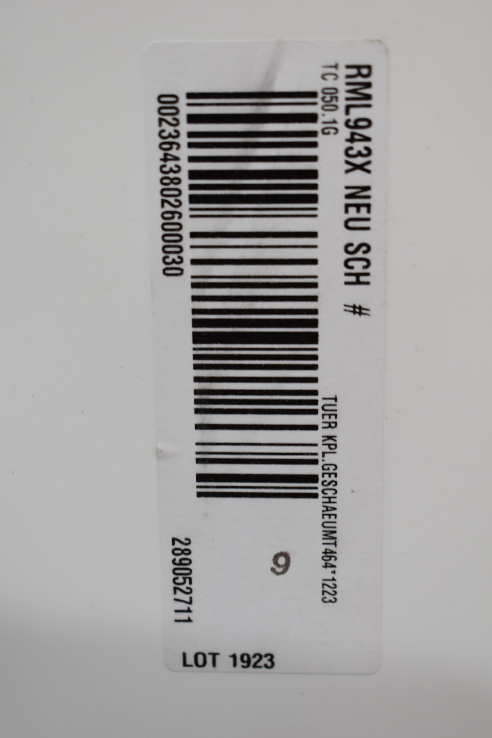 Kühlschranktür 460x1225mm