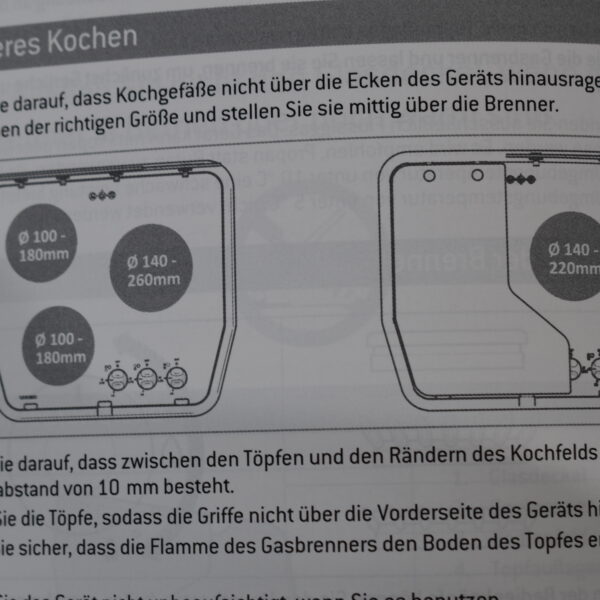 Thetford Gaskocher 3-flammig; Hob 260 Serie