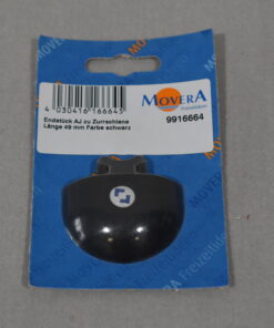 Alternative view of Endstück AJ zu Zurrschiene; halbrund; schwarz