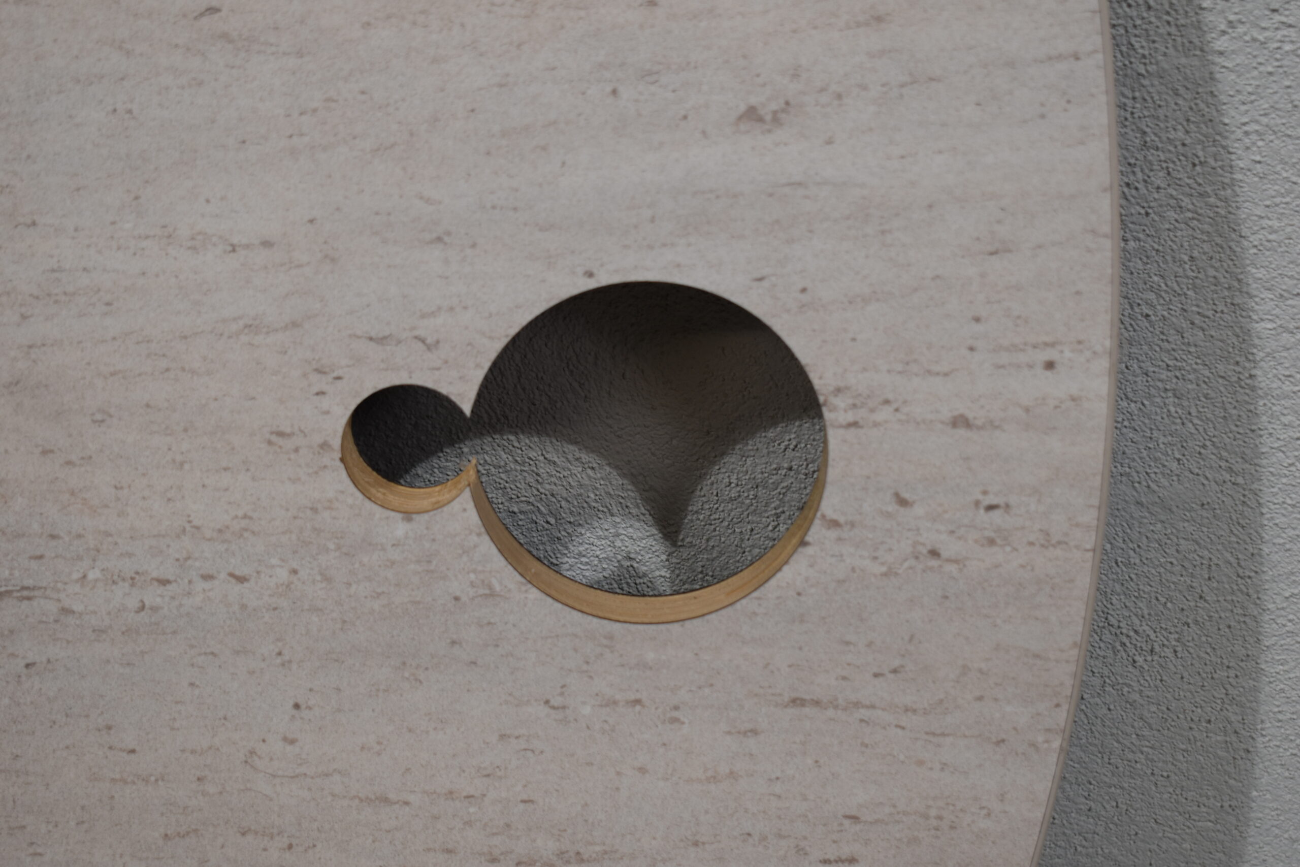 Tischplatte-Verbreiterung 30x580x696mm; beige Strukturiert – Bild 3