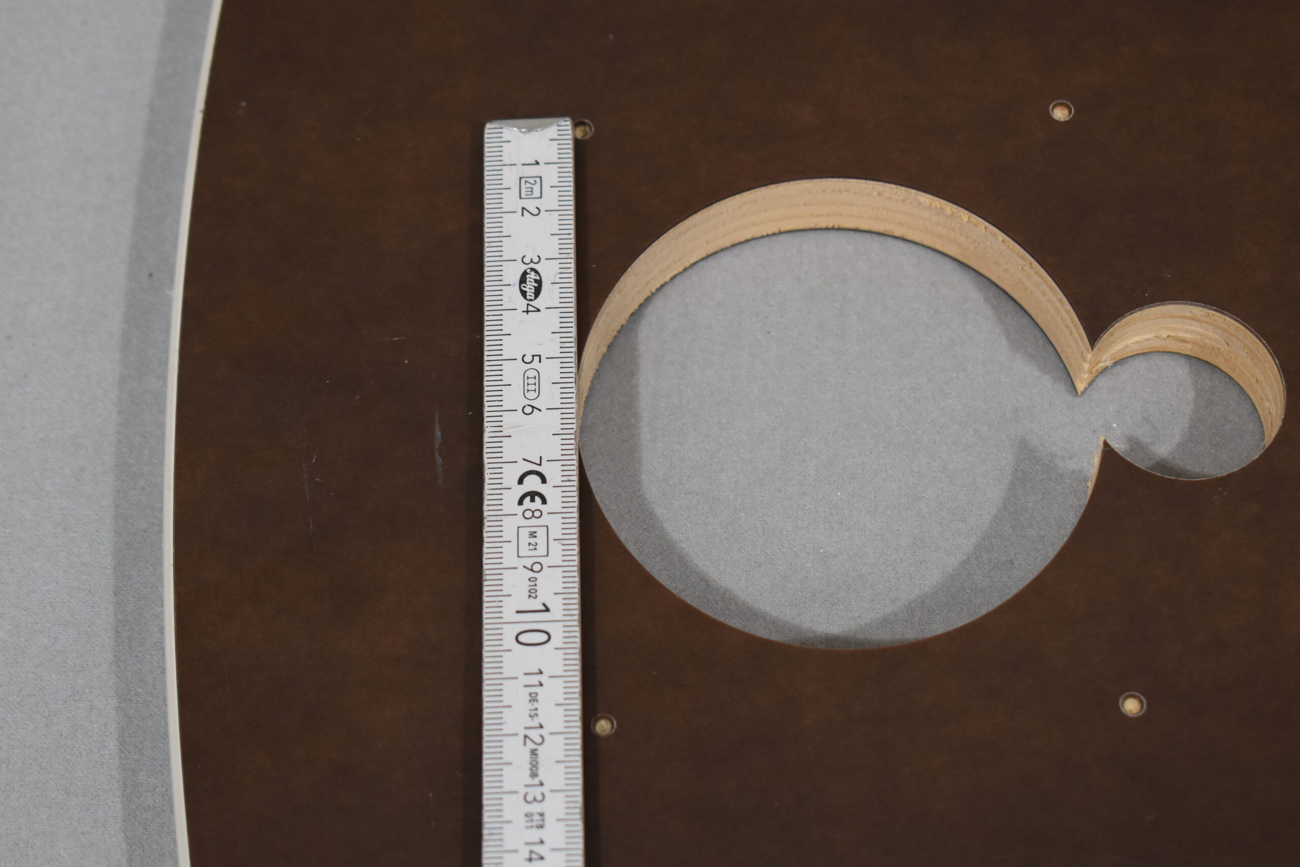 Tischplatte-Verbreiterung 30x580x696mm; beige Strukturiert – Bild 9