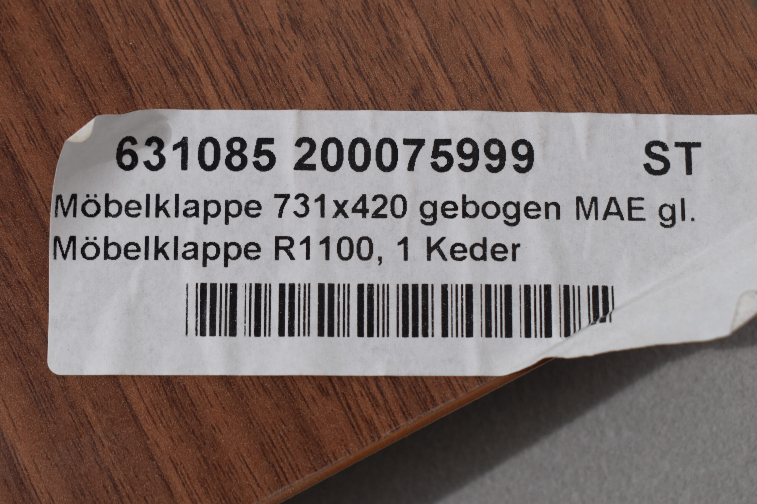 Möbelklappe gebogen; braun-weiß; 420x731mm – Bild 6