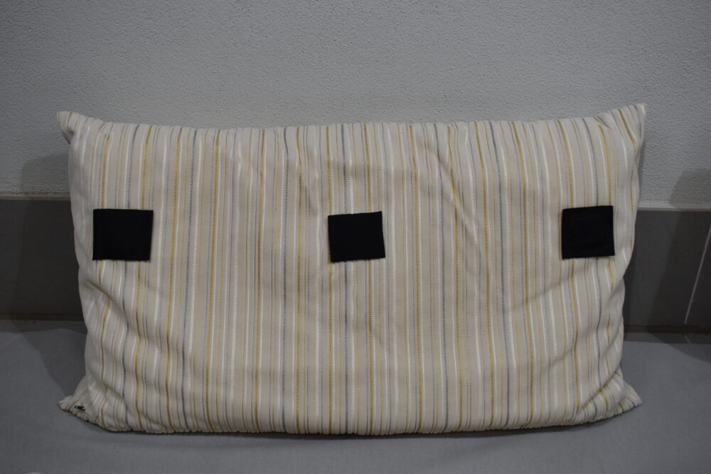 Polstersatz  / Kissensatz; beige gestreift – Bild 7