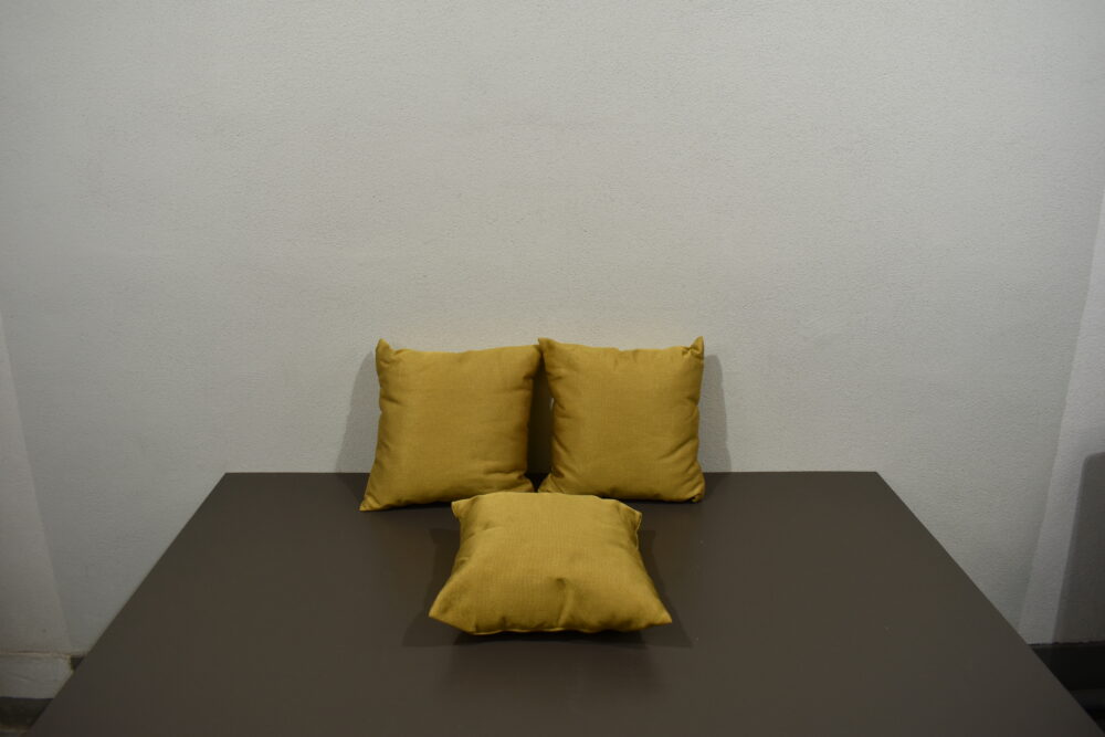 Kissen / Zierkissen-Set; Ocker/Gold; 380x380mm