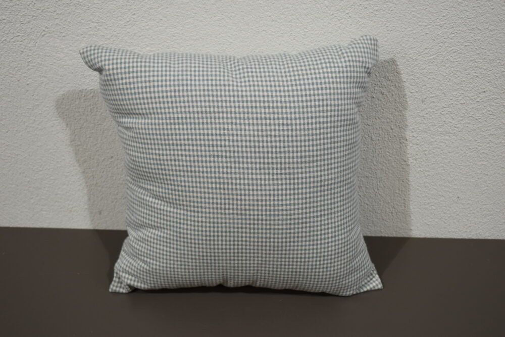 Kissen / Zierkissen; weiß-grün kariert; 280x280mm – Bild 2