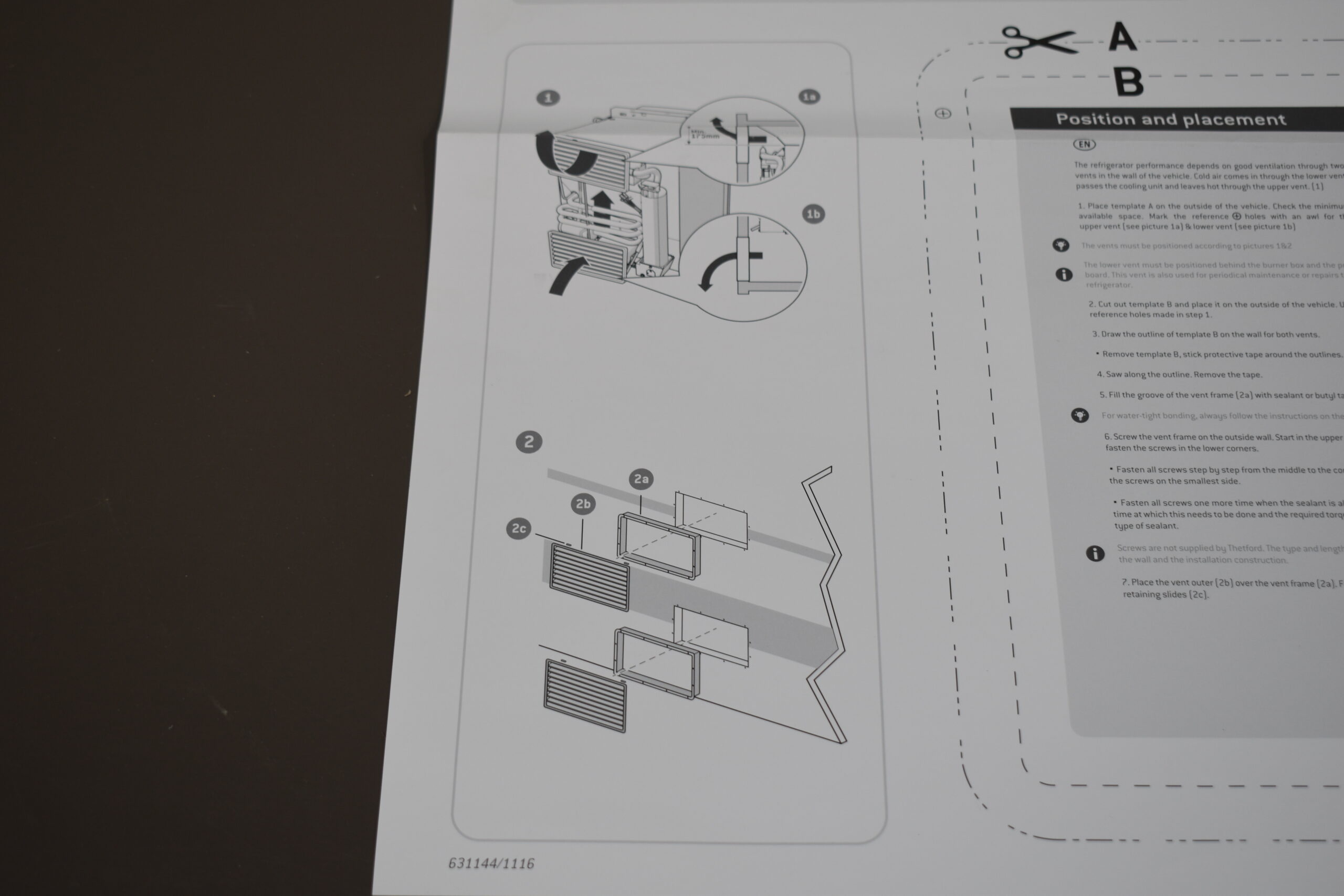 Thetford Vent Lüftungsgitter 281x523; weiß – Bild 7