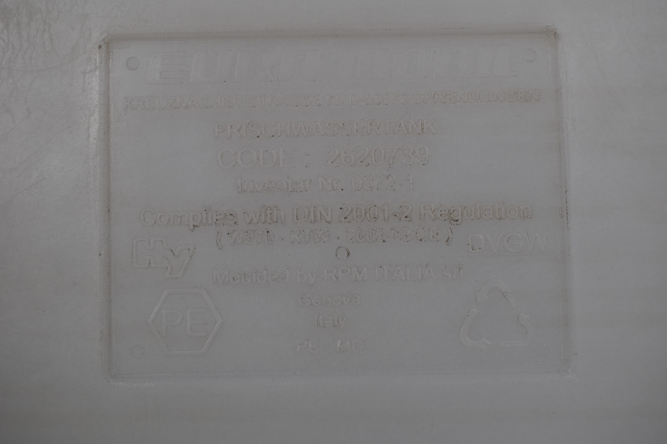 Eura Mobil Frischwassertank – Bild 10