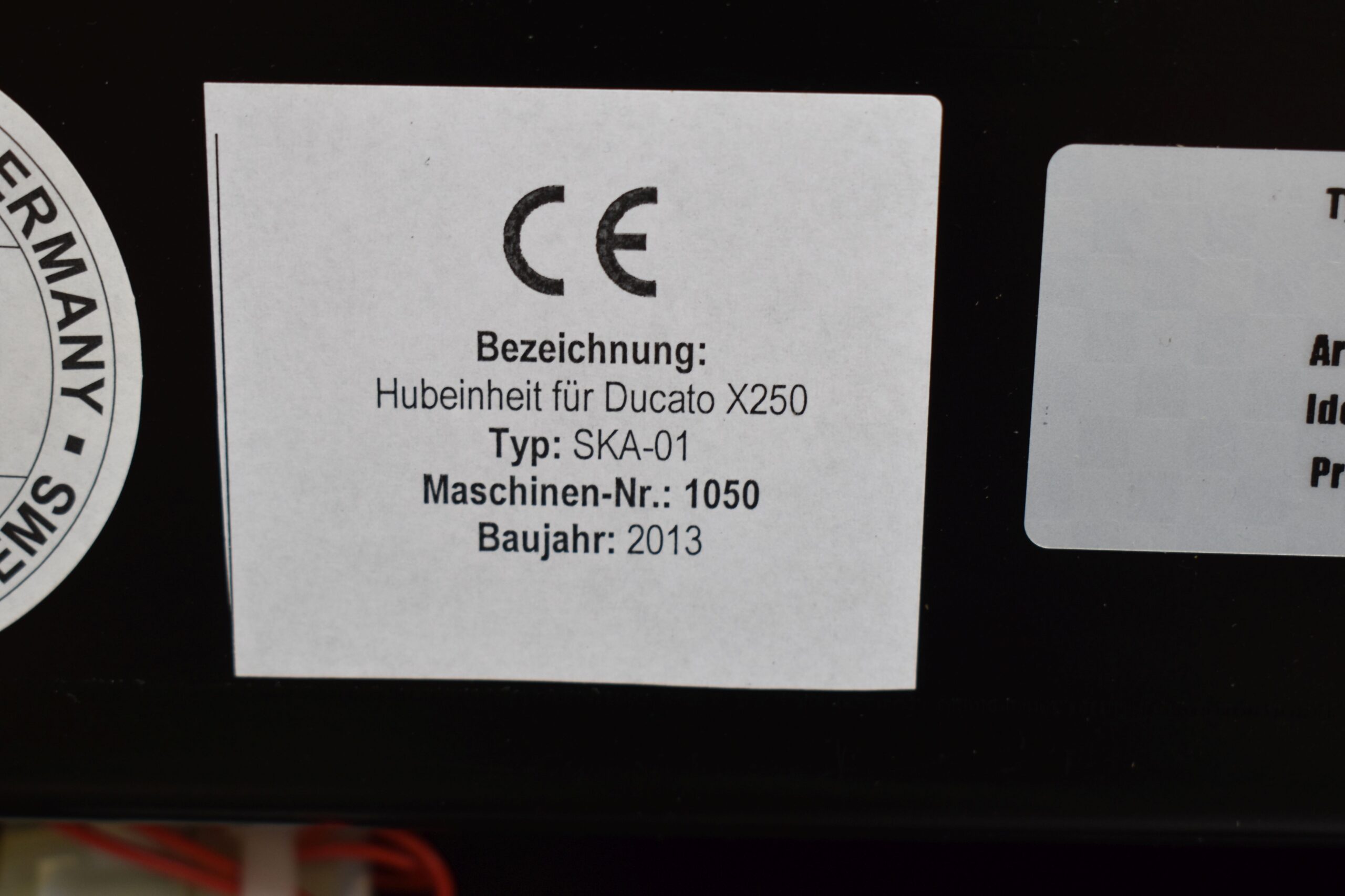 Hubeinrichtung für Ducato X250 Typ: SKA-01 – Bild 14