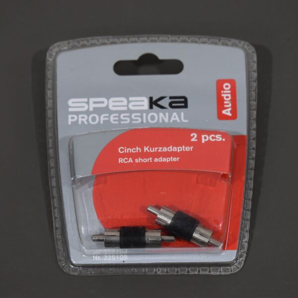 Alternative view of Speaka Professional 2x Chinch Kurzadapter