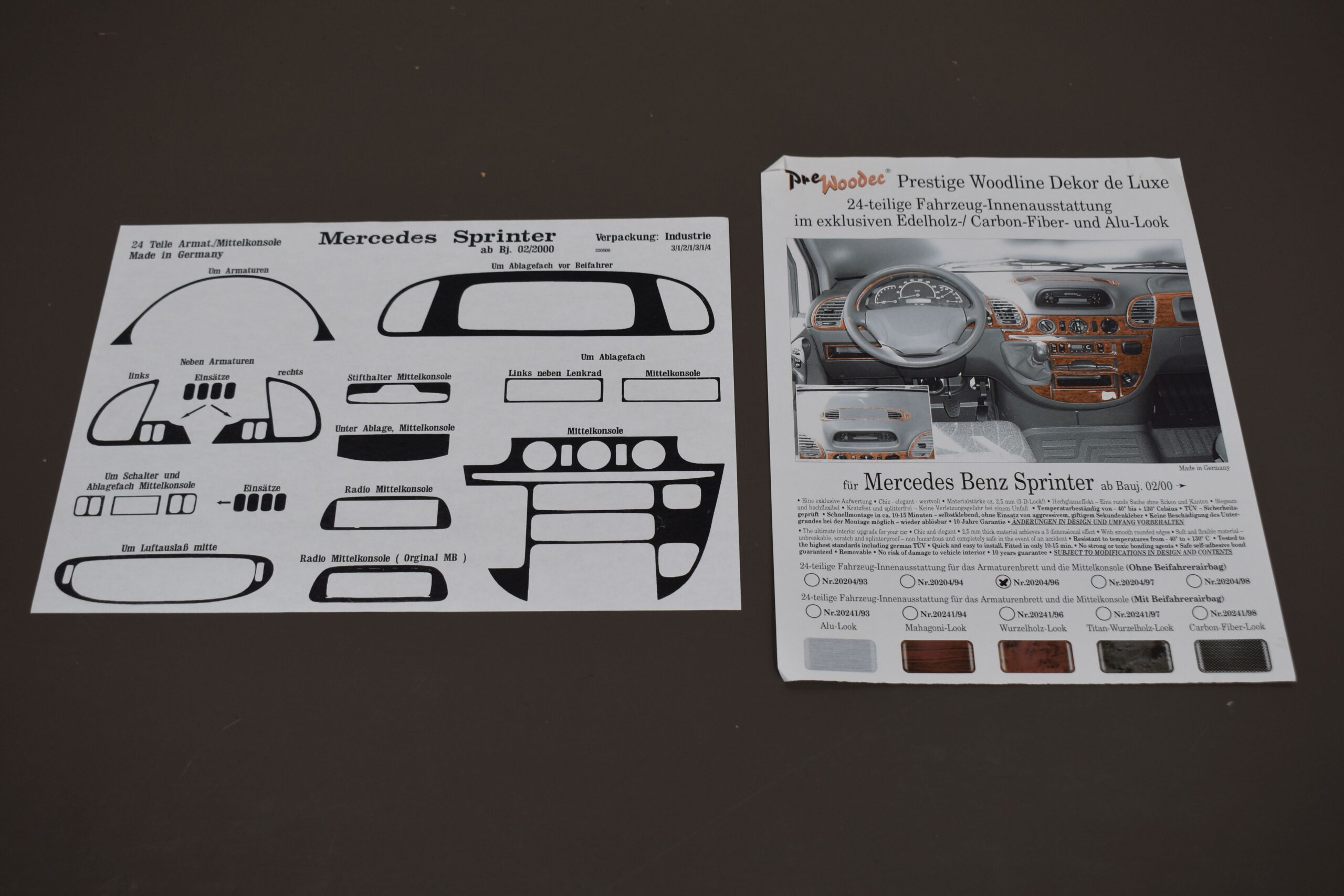 24 teiliges Dekor Set für Mercedes Sprinter ab Bj. 02.2000 – Bild 6