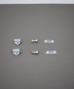 Schließschnapper 2er-Set silber Matt