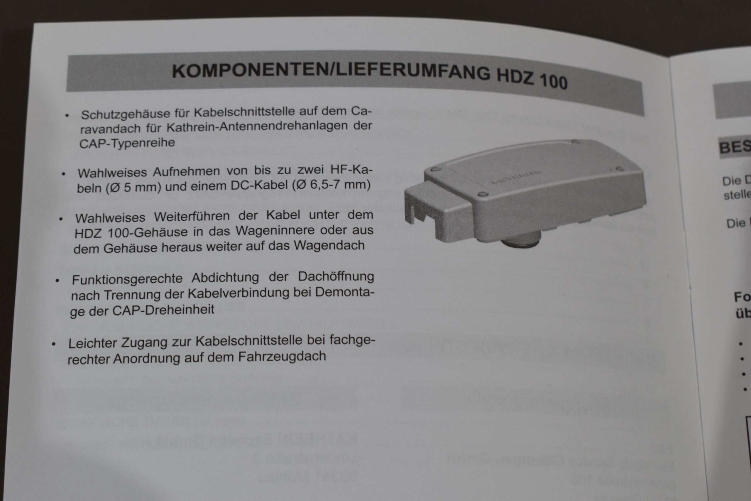 Kathrein Schutzgehäuse für Kabelschnittstelle HDZ 100 – Bild 14