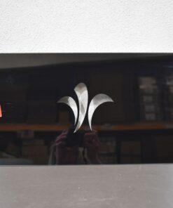 Alternative view of Niesmann und Bischoff Glas-Spritzschutz mit Lilie; schwarz: 250x505mm