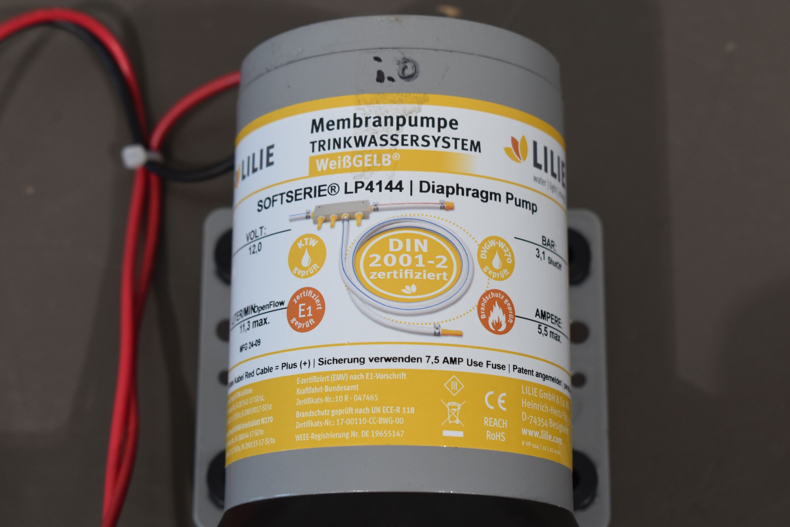 Lilie Membranpumpe Trinkwassersystem Softserie LP4144 – Bild 3