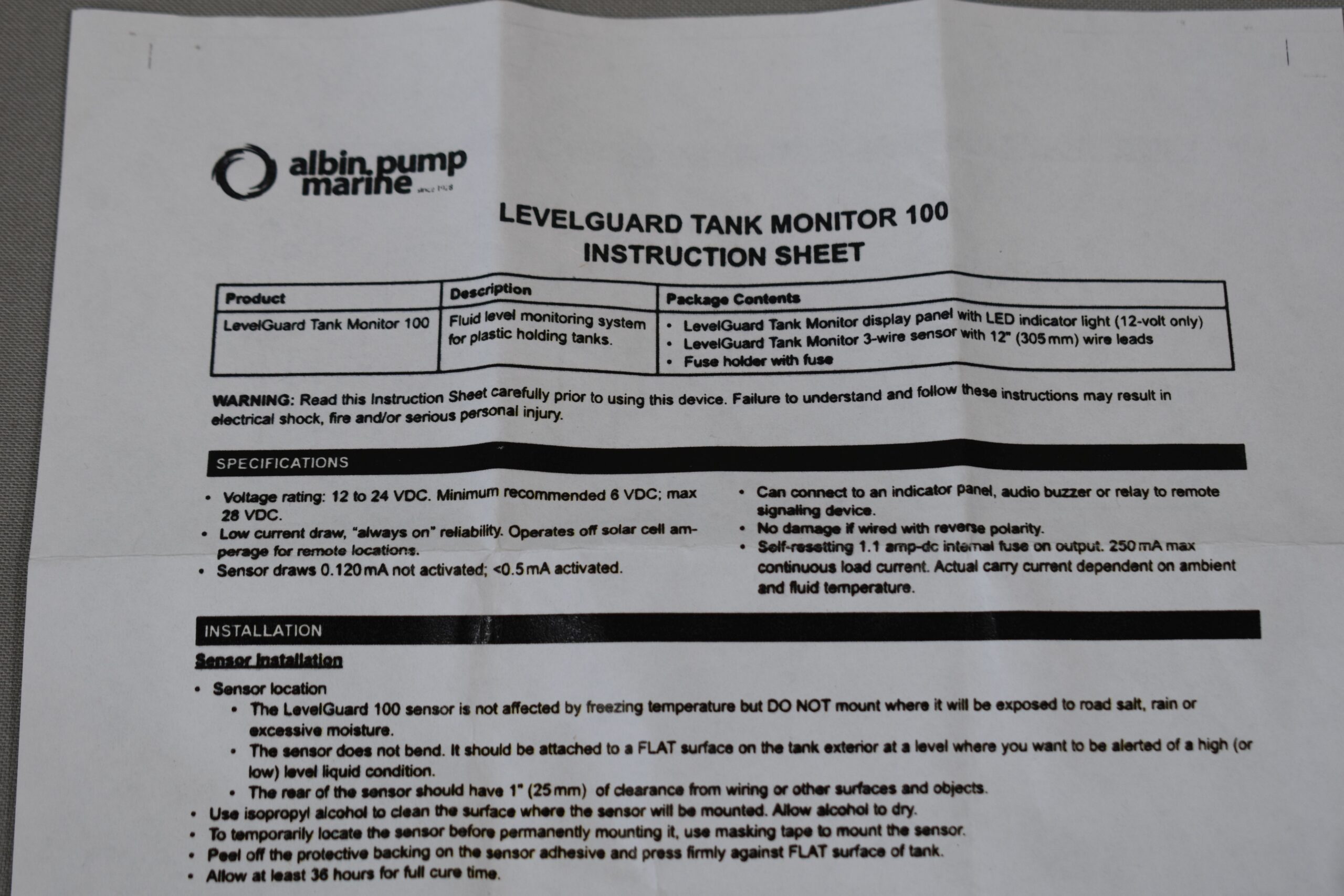 Albin Pump Marine Tank Monitor 100 – Bild 10