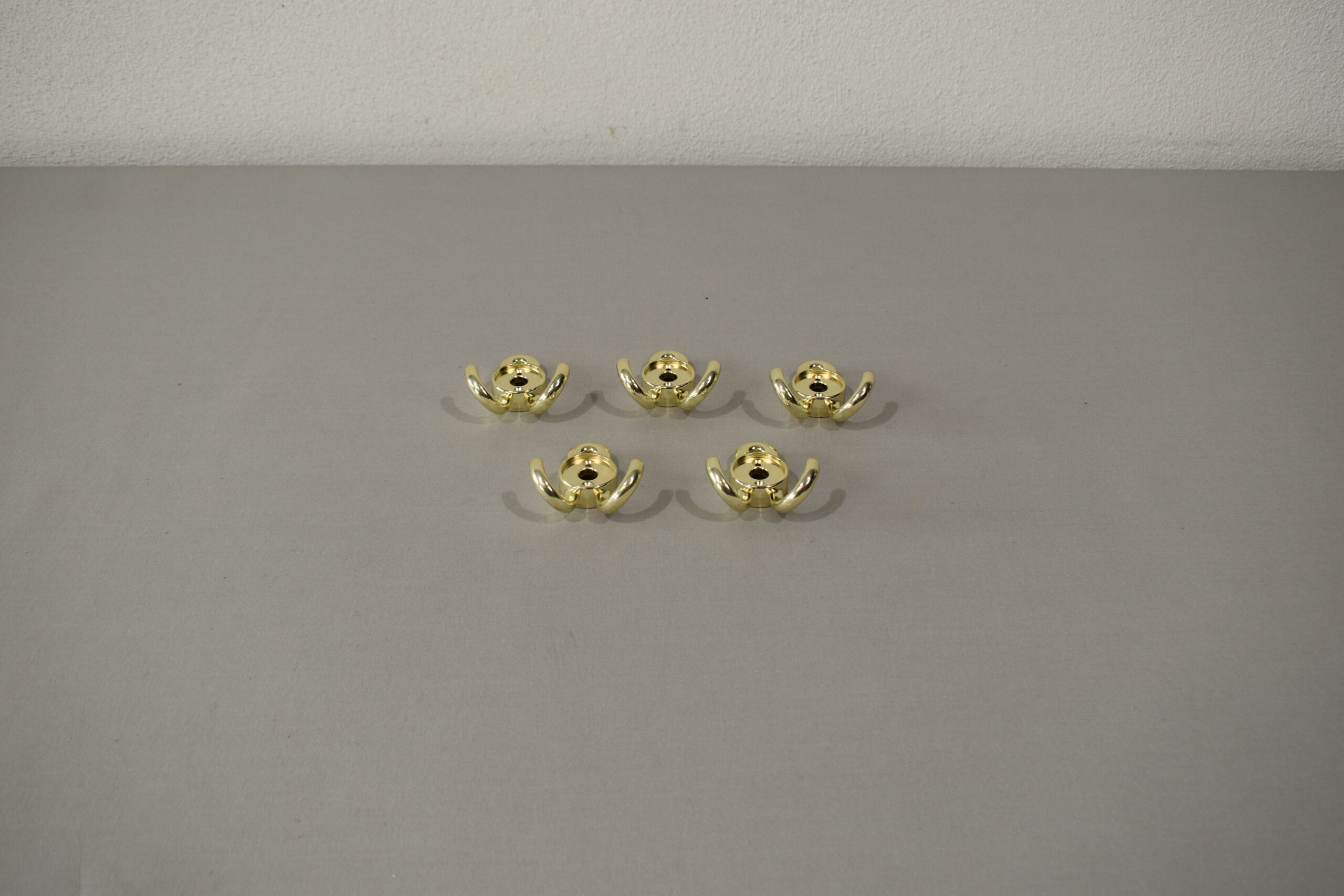 Garderobenhaken / Kleiderhaken 5er-Set; gold