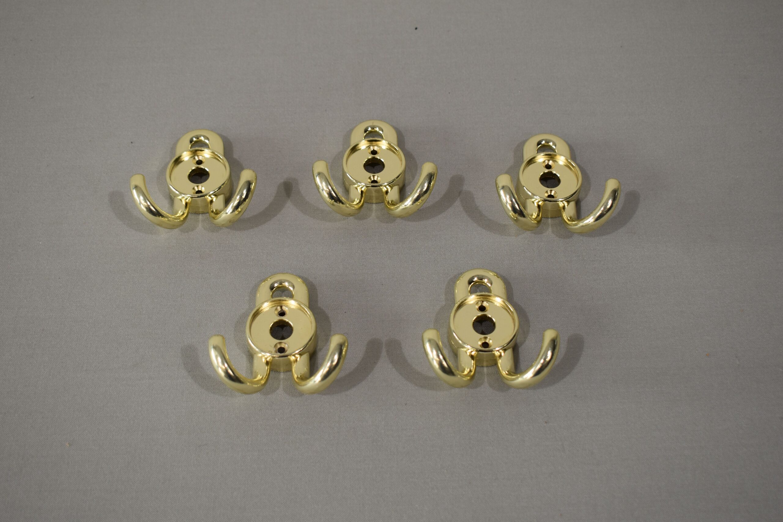 Garderobenhaken / Kleiderhaken 5er-Set; gold – Bild 2