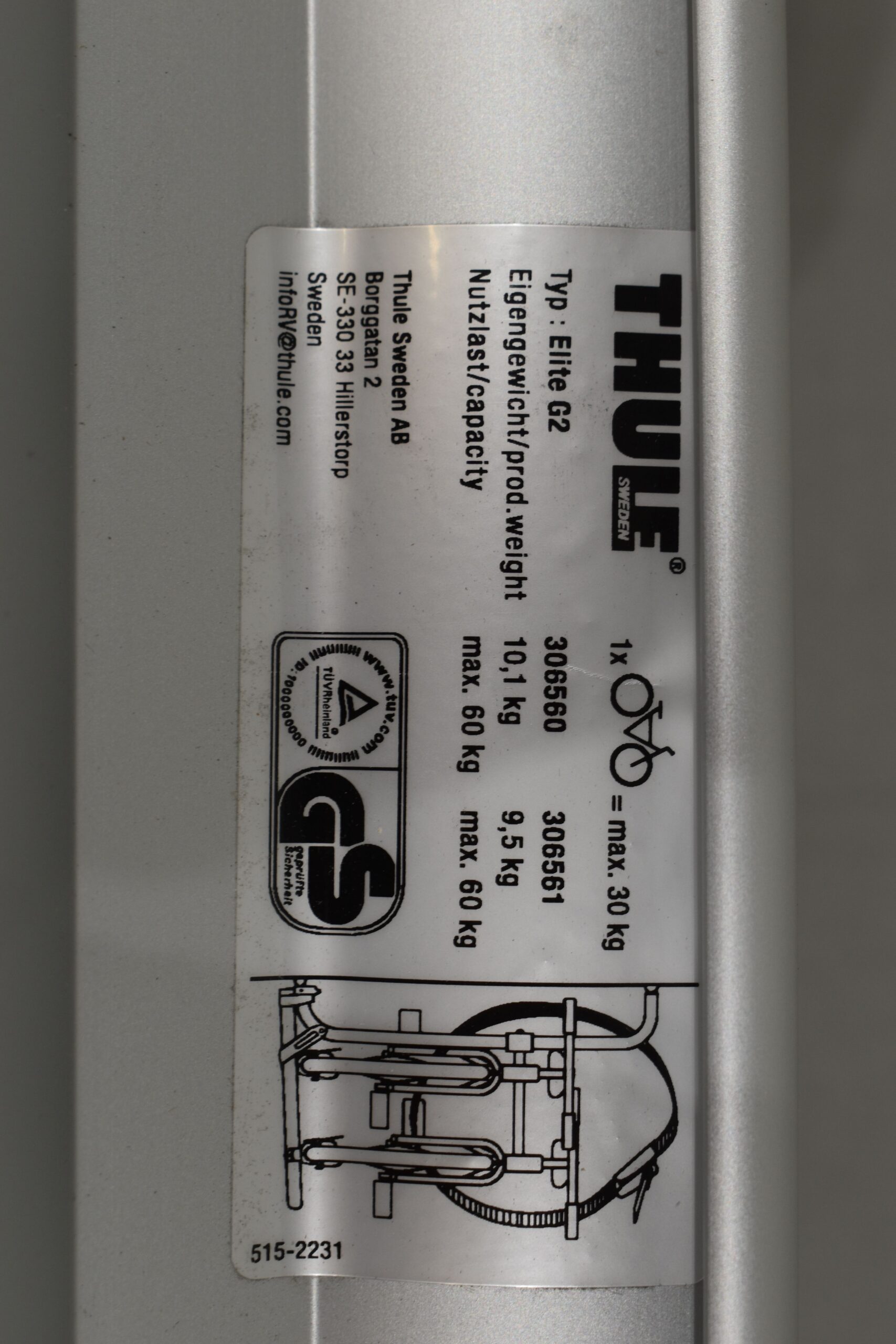 Thule Elite G2 Standard Fahrradträger 306560 – Bild 13